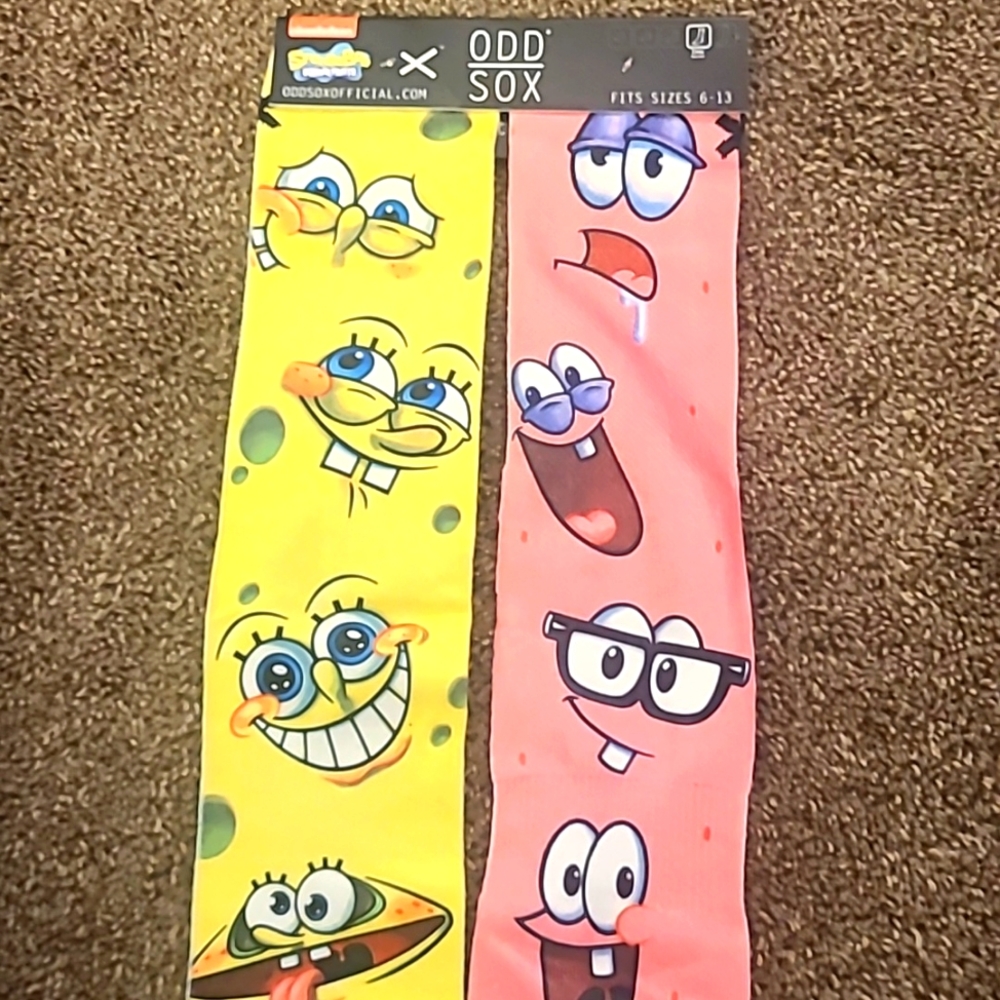 Cartoon Socks, SpongeBob and Patrick
